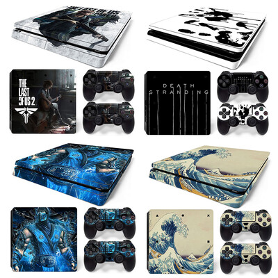 Bőrmatrica PS4 Slim konzolhoz, teljes vinyl matrica védőburkolattal
