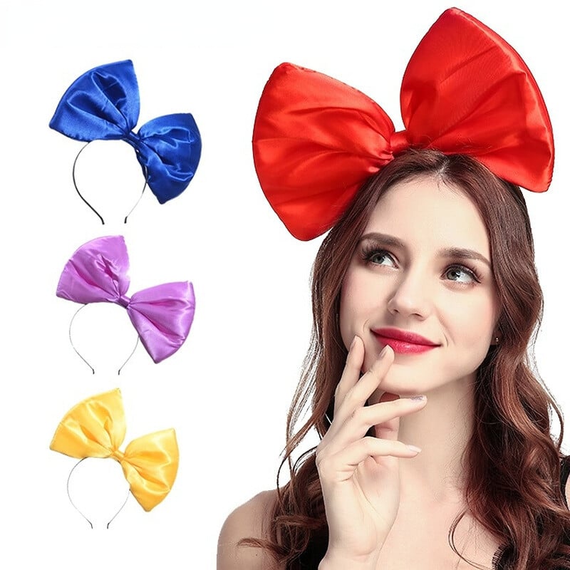 Ženy Dievčatá Svadobné Veľké Vlasy Mašľa Uzol Čelenka Obruč Na Narodeniny Svadobné Cosplay Kostýmy Párty Vianoce