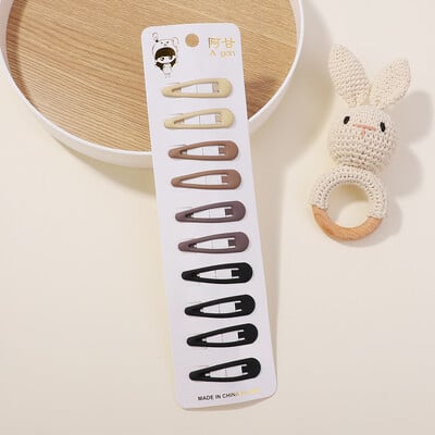 10db Kawaii Geometric Fém Hajtű Szett Női Lányok Gyerek Hajfogók Hajcsipesz Csapok Barrettes Kiegészítők Hajcsat Fejdísz
