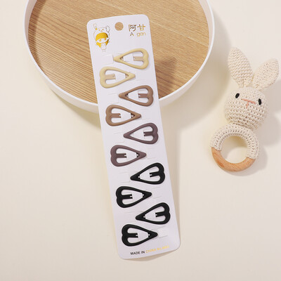 10db Kawaii Geometric Fém Hajtű Szett Női Lányok Gyerek Hajfogók Hajcsipesz Csapok Barrettes Kiegészítők Hajcsat Fejdísz