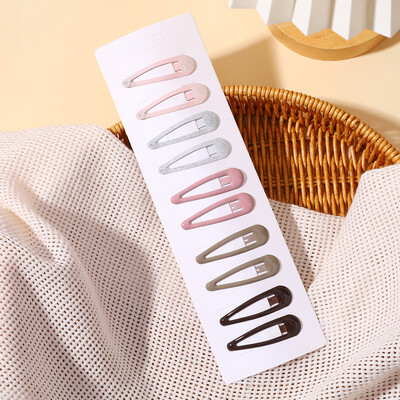 10db Kawaii Geometric Fém Hajtű Szett Női Lányok Gyerek Hajfogók Hajcsipesz Csapok Barrettes Kiegészítők Hajcsat Fejdísz