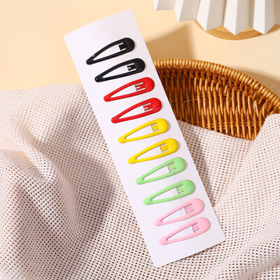 10db Kawaii Geometric Fém Hajtű Szett Női Lányok Gyerek Hajfogók Hajcsipesz Csapok Barrettes Kiegészítők Hajcsat Fejdísz