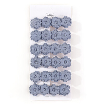 6 db/tétel Virághímzés Hajtűk Gyermek Virág Hajcsat Geometrikus Sweet Girls Hajkiegészítők Vintage Hajtűk Barrettes