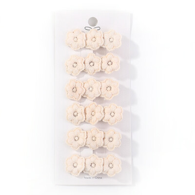 6 db/tétel Virághímzés Hajtűk Gyermek Virág Hajcsat Geometrikus Sweet Girls Hajkiegészítők Vintage Hajtűk Barrettes