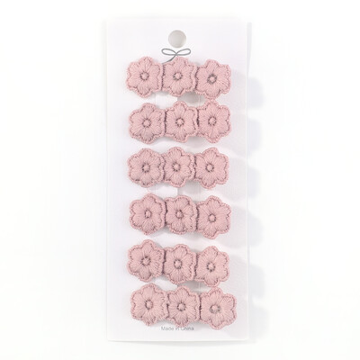 6 db/tétel Virághímzés Hajtűk Gyermek Virág Hajcsat Geometrikus Sweet Girls Hajkiegészítők Vintage Hajtűk Barrettes