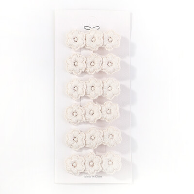 6 db/tétel Virághímzés Hajtűk Gyermek Virág Hajcsat Geometrikus Sweet Girls Hajkiegészítők Vintage Hajtűk Barrettes