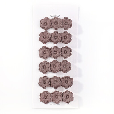 6 db/tétel Virághímzés Hajtűk Gyermek Virág Hajcsat Geometrikus Sweet Girls Hajkiegészítők Vintage Hajtűk Barrettes