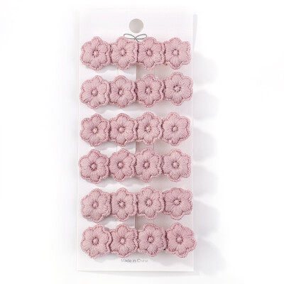 6 db/tétel Virághímzés Hajtűk Gyermek Virág Hajcsat Geometrikus Sweet Girls Hajkiegészítők Vintage Hajtűk Barrettes