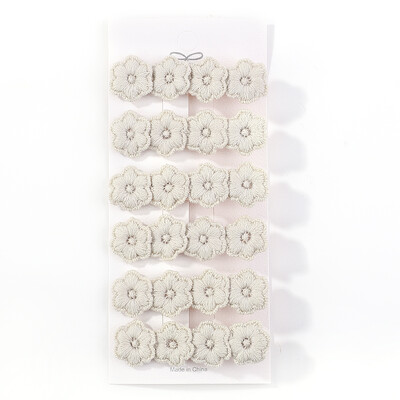 6 db/tétel Virághímzés Hajtűk Gyermek Virág Hajcsat Geometrikus Sweet Girls Hajkiegészítők Vintage Hajtűk Barrettes