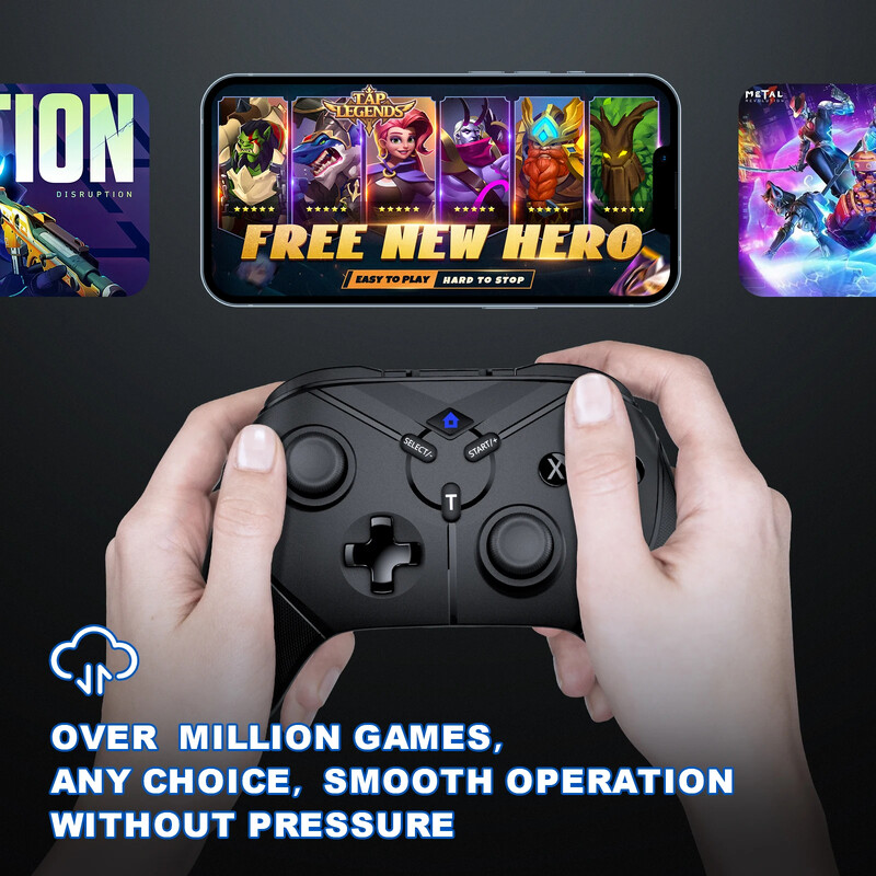 Skirtas „Nintendo Switch“ / kompiuteriui / „Steam“ / „Ps3“ / „Android TV Box“ „Bluetooth“ belaidžiam valdikliui išmaniojo telefono planšetinio kompiuterio vairasvirtei žaidimo žaidimų pulto valdymui