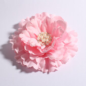 4 buc/lot 11 cm 20 culori flori de bujor + nasturi cu perle cu stras pentru copii accesorii pentru păr fete flori din material pentru bentite