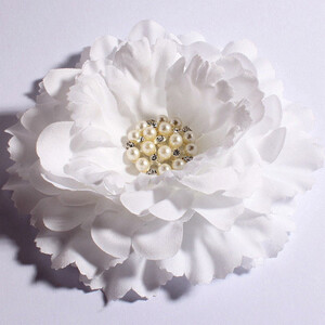 4 buc/lot 11 cm 20 culori flori de bujor + nasturi cu perle cu stras pentru copii accesorii pentru păr fete flori din material pentru bentite