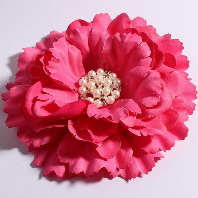 4 buc/lot 11 cm 20 culori flori de bujor + nasturi cu perle cu stras pentru copii accesorii pentru păr fete flori din material pentru bentite