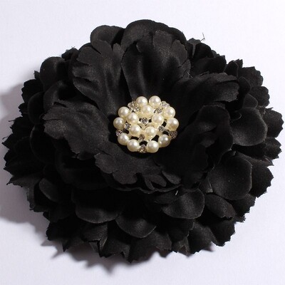 4 buc/lot 11 cm 20 culori flori de bujor + nasturi cu perle cu stras pentru copii accesorii pentru păr fete flori din material pentru bentite