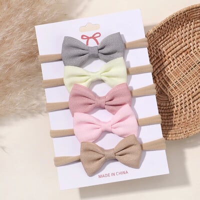5/6 db lányok egyszínű, csípős fejpánt csecsemőknek Grograin szalagos fejfedők hajpántok csecsemők hajkiegészítők nagykereskedelme