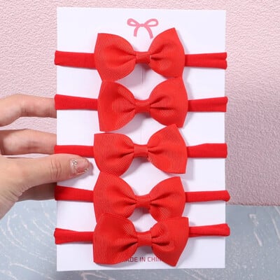 5/6 db lányok egyszínű, csípős fejpánt csecsemőknek Grograin szalagos fejfedők hajpántok csecsemők hajkiegészítők nagykereskedelme