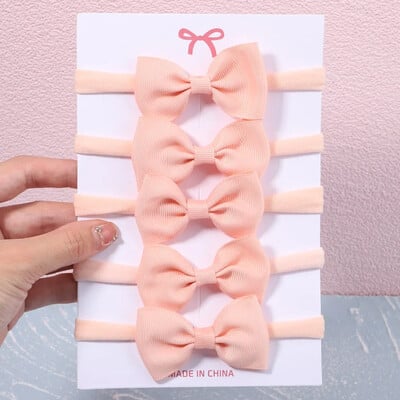5/6 db lányok egyszínű, csípős fejpánt csecsemőknek Grograin szalagos fejfedők hajpántok csecsemők hajkiegészítők nagykereskedelme