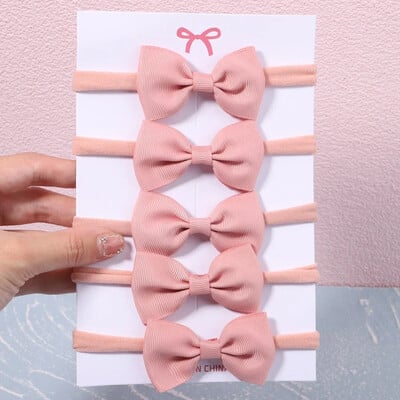 5/6 db lányok egyszínű, csípős fejpánt csecsemőknek Grograin szalagos fejfedők hajpántok csecsemők hajkiegészítők nagykereskedelme