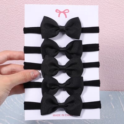 5/6 db lányok egyszínű, csípős fejpánt csecsemőknek Grograin szalagos fejfedők hajpántok csecsemők hajkiegészítők nagykereskedelme