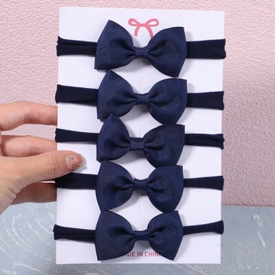 5/6 db lányok egyszínű, csípős fejpánt csecsemőknek Grograin szalagos fejfedők hajpántok csecsemők hajkiegészítők nagykereskedelme