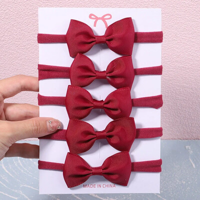 5/6 db lányok egyszínű, csípős fejpánt csecsemőknek Grograin szalagos fejfedők hajpántok csecsemők hajkiegészítők nagykereskedelme