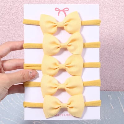 5/6 db lányok egyszínű, csípős fejpánt csecsemőknek Grograin szalagos fejfedők hajpántok csecsemők hajkiegészítők nagykereskedelme