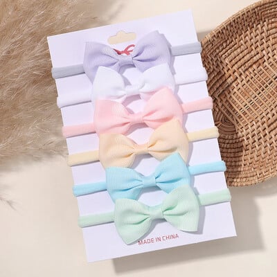 5/6 db lányok egyszínű, csípős fejpánt csecsemőknek Grograin szalagos fejfedők hajpántok csecsemők hajkiegészítők nagykereskedelme