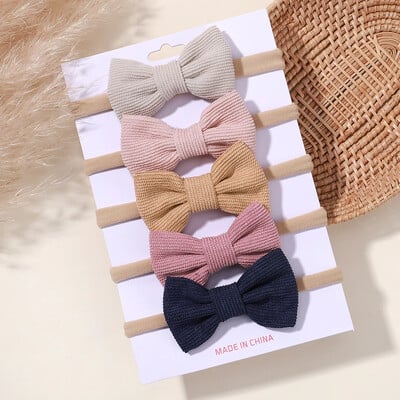 5/6 db lányok egyszínű, csípős fejpánt csecsemőknek Grograin szalagos fejfedők hajpántok csecsemők hajkiegészítők nagykereskedelme