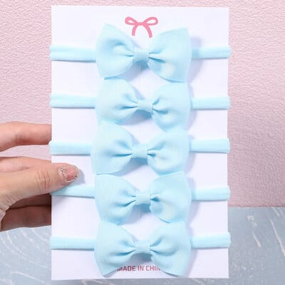 5/6 db lányok egyszínű, csípős fejpánt csecsemőknek Grograin szalagos fejfedők hajpántok csecsemők hajkiegészítők nagykereskedelme