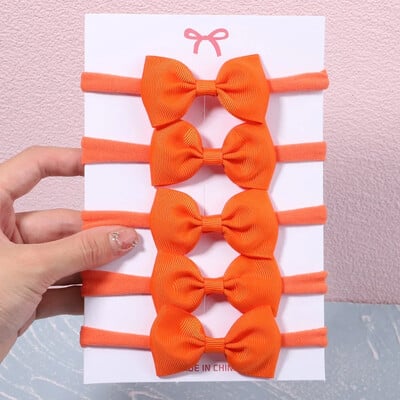 5/6 db lányok egyszínű, csípős fejpánt csecsemőknek Grograin szalagos fejfedők hajpántok csecsemők hajkiegészítők nagykereskedelme