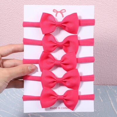 5/6 db lányok egyszínű, csípős fejpánt csecsemőknek Grograin szalagos fejfedők hajpántok csecsemők hajkiegészítők nagykereskedelme