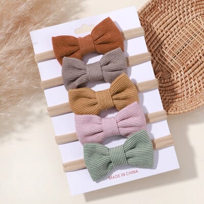 5/6 db lányok egyszínű, csípős fejpánt csecsemőknek Grograin szalagos fejfedők hajpántok csecsemők hajkiegészítők nagykereskedelme