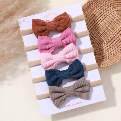 5/6 db lányok egyszínű, csípős fejpánt csecsemőknek Grograin szalagos fejfedők hajpántok csecsemők hajkiegészítők nagykereskedelme