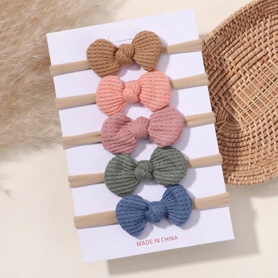 5/6 db lányok egyszínű, csípős fejpánt csecsemőknek Grograin szalagos fejfedők hajpántok csecsemők hajkiegészítők nagykereskedelme