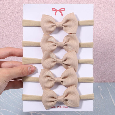 5/6 db lányok egyszínű, csípős fejpánt csecsemőknek Grograin szalagos fejfedők hajpántok csecsemők hajkiegészítők nagykereskedelme