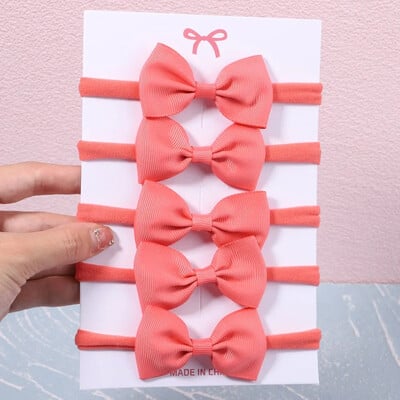 5/6 db lányok egyszínű, csípős fejpánt csecsemőknek Grograin szalagos fejfedők hajpántok csecsemők hajkiegészítők nagykereskedelme