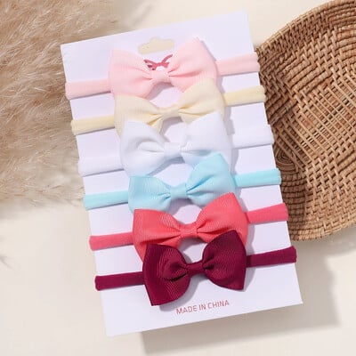 5/6 db lányok egyszínű, csípős fejpánt csecsemőknek Grograin szalagos fejfedők hajpántok csecsemők hajkiegészítők nagykereskedelme
