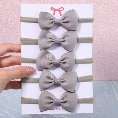 5/6 db lányok egyszínű, csípős fejpánt csecsemőknek Grograin szalagos fejfedők hajpántok csecsemők hajkiegészítők nagykereskedelme