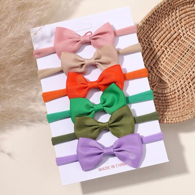 5/6 db lányok egyszínű, csípős fejpánt csecsemőknek Grograin szalagos fejfedők hajpántok csecsemők hajkiegészítők nagykereskedelme