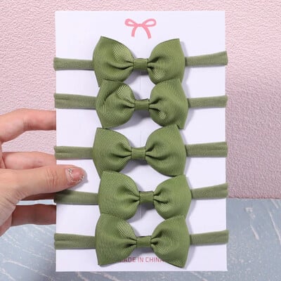 5/6 db lányok egyszínű, csípős fejpánt csecsemőknek Grograin szalagos fejfedők hajpántok csecsemők hajkiegészítők nagykereskedelme