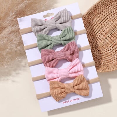 5/6 db lányok egyszínű, csípős fejpánt csecsemőknek Grograin szalagos fejfedők hajpántok csecsemők hajkiegészítők nagykereskedelme