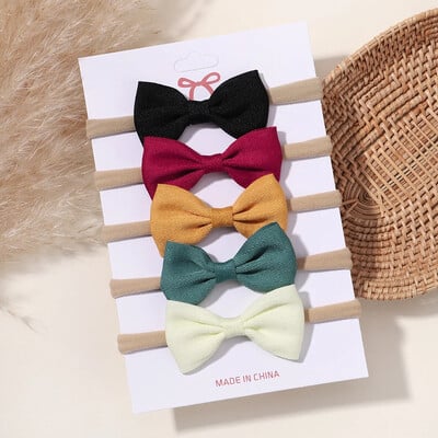 5/6 db lányok egyszínű, csípős fejpánt csecsemőknek Grograin szalagos fejfedők hajpántok csecsemők hajkiegészítők nagykereskedelme