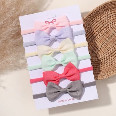 5/6 db lányok egyszínű, csípős fejpánt csecsemőknek Grograin szalagos fejfedők hajpántok csecsemők hajkiegészítők nagykereskedelme