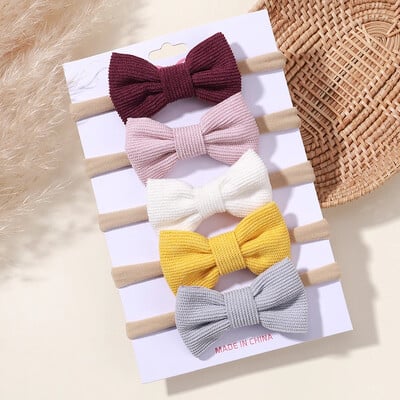 5/6 db lányok egyszínű, csípős fejpánt csecsemőknek Grograin szalagos fejfedők hajpántok csecsemők hajkiegészítők nagykereskedelme