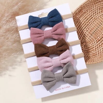 5/6 db lányok egyszínű, csípős fejpánt csecsemőknek Grograin szalagos fejfedők hajpántok csecsemők hajkiegészítők nagykereskedelme