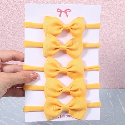 5/6 db lányok egyszínű, csípős fejpánt csecsemőknek Grograin szalagos fejfedők hajpántok csecsemők hajkiegészítők nagykereskedelme