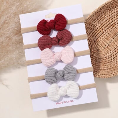 5/6 db lányok egyszínű, csípős fejpánt csecsemőknek Grograin szalagos fejfedők hajpántok csecsemők hajkiegészítők nagykereskedelme