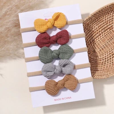 5/6 db lányok egyszínű, csípős fejpánt csecsemőknek Grograin szalagos fejfedők hajpántok csecsemők hajkiegészítők nagykereskedelme