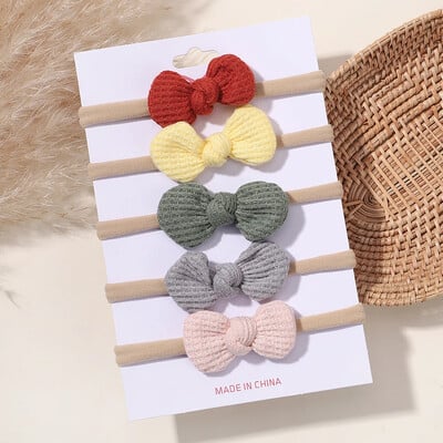 5/6 db lányok egyszínű, csípős fejpánt csecsemőknek Grograin szalagos fejfedők hajpántok csecsemők hajkiegészítők nagykereskedelme