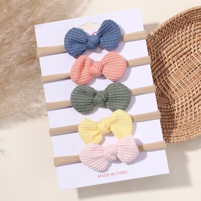 5/6 db lányok egyszínű, csípős fejpánt csecsemőknek Grograin szalagos fejfedők hajpántok csecsemők hajkiegészítők nagykereskedelme